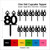 TA0913 Number Eighty 80 Candle Silhouette Party Wedding Birthday Acrylic Cupcake Toppers Decor 10 pcs