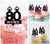 TA0913 Number Eighty 80 Candle Silhouette Party Wedding Birthday Acrylic Cupcake Toppers Decor 10 pcs