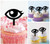 TA0929 Eye Silhouette Party Wedding Birthday Acrylic Cupcake Toppers Decor 10 pcs