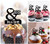 TA0947 MRS and MRS Silhouette Party Wedding Birthday Acrylic Cupcake Toppers Decor 10 pcs