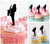 TA0953 Female Jazz Saxophone Silhouette Party Wedding Birthday Acrylic Cupcake Toppers Decor 10 pcs