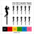 TA0956 Muscle Fitness Man Silhouette Party Wedding Birthday Acrylic Cupcake Toppers Decor 10 pcs