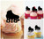 TA0962 Roller Skate Silhouette Party Wedding Birthday Acrylic Cupcake Toppers Decor 10 pcs