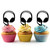 TA0967 Headset Headphone DJ Remix Silhouette Party Wedding Birthday Acrylic Cupcake Toppers Decor 10 pcs