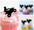 TA0989 Atv Quad Jump Silhouette Party Wedding Birthday Acrylic Cupcake Toppers Decor 10 pcs