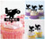 TA0989 Atv Quad Jump Silhouette Party Wedding Birthday Acrylic Cupcake Toppers Decor 10 pcs