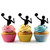 TA1005 Water Polo Sport Female Silhouette Party Wedding Birthday Acrylic Cupcake Toppers Decor 10 pcs