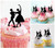 TA1013 Ballet Dance Silhouette Party Wedding Birthday Acrylic Cupcake Toppers Decor 10 pcs