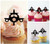 TA1040 Landing Aircraft Silhouette Party Wedding Birthday Acrylic Cupcake Toppers Decor 10 pcs
