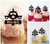 TA1040 Landing Aircraft Silhouette Party Wedding Birthday Acrylic Cupcake Toppers Decor 10 pcs