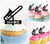 TA1074 Trombone Music Instrument Silhouette Party Wedding Birthday Acrylic Cupcake Toppers Decor 10 pcs