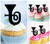 TA1078 Tuba Music Instrument Silhouette Party Wedding Birthday Acrylic Cupcake Toppers Decor 10 pcs