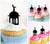 TA1111 Mosque Castle Silhouette Party Wedding Birthday Acrylic Cupcake Toppers Decor 10 pcs