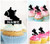 TA1114 Boot Shoe Silhouette Party Wedding Birthday Acrylic Cupcake Toppers Decor 10 pcs