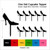 TA1115 Women Shoe High Heel Silhouette Party Wedding Birthday Acrylic Cupcake Toppers Decor 10 pcs