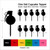 TA1134 Grenade Hand Bomb Silhouette Party Wedding Birthday Acrylic Cupcake Toppers Decor 10 pcs