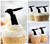 TA1135 Hand Killing Knife Silhouette Party Wedding Birthday Acrylic Cupcake Toppers Decor 10 pcs