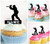 TA1161 Paintball Solider Silhouette Party Wedding Birthday Acrylic Cupcake Toppers Decor 10 pcs