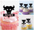 TA1179 Bull Head Silhouette Party Wedding Birthday Acrylic Cupcake Toppers Decor 10 pcs