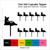 TA1212 Deer Sleep Silhouette Party Wedding Birthday Acrylic Cupcake Toppers Decor 10 pcs
