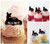 TA1212 Deer Sleep Silhouette Party Wedding Birthday Acrylic Cupcake Toppers Decor 10 pcs