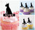TA1219 Doberman Sitting Dog Silhouette Party Wedding Birthday Acrylic Cupcake Toppers Decor 10 pcs