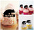 TA1222 Sitting Pig Silhouette Party Wedding Birthday Acrylic Cupcake Toppers Decor 10 pcs