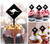 TA1227 Kangaroo Warning Sign Silhouette Party Wedding Birthday Acrylic Cupcake Toppers Decor 10 pcs