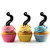 TA1267 Tentacle Octopus Silhouette Party Wedding Birthday Acrylic Cupcake Toppers Decor 10 pcs