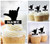 TA1275 Shaka Hand Sign Silhouette Party Wedding Birthday Acrylic Cupcake Toppers Decor 10 pcs