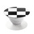 S2492 Black and White Check Graphic Ring Holder and Pop Up Grip
