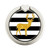 S2794 Black and White Striped Deer Gold Sparkles Graphic Ring Holder and Pop Up Grip