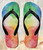 FA0408 Colorful Watercolor Beach Slippers Sandals Flip Flops Unisex