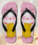 FA0425 Pink Maneki Neko Lucky Cat Beach Slippers Sandals Flip Flops Unisex