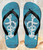 FA0445 Marine Anchor Blue Beach Slippers Sandals Flip Flops Unisex