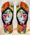 FA0485 Retro Art Flowers Beach Slippers Sandals Flip Flops Unisex