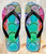 FA0499 Watercolor Mixing Beach Slippers Sandals Flip Flops Unisex