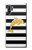 S2882 Black and White Striped Gold Dolphin Case For Samsung Galaxy Note 10 Plus