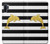 S2882 Black and White Striped Gold Dolphin Case For Samsung Galaxy Note 10 Plus