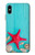 S3428 Aqua Wood Starfish Shell Case For iPhone X, iPhone XS