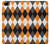 S3421 Black Orange White Argyle Plaid Case For iPhone 5 5S SE