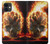 S0863 Hell Fire Skull Case For iPhone 11