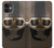 S2645 Vintage Brown Goggles Motorcycle Helmet Case For iPhone 11