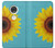 S3039 Vintage Sunflower Blue Case For Motorola Moto G7, Moto G7 Plus