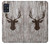 S2505 Reindeer Head Old Wood Texture Graphic Case For Samsung Galaxy A51