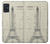 S3474 Eiffel Architectural Drawing Case For Samsung Galaxy A51