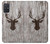 S2505 Reindeer Head Old Wood Texture Graphic Case For Samsung Galaxy A71