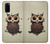 S0360 Coffee Owl Case For Samsung Galaxy S20