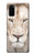 S2399 White Lion Face Case For Samsung Galaxy S20