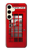 S0058 British Red Telephone Box Case For Samsung Galaxy S24